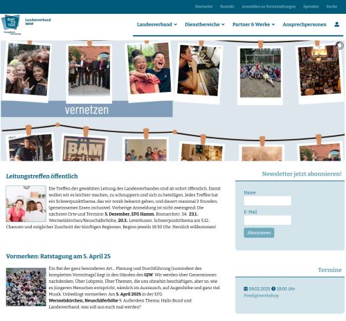 Landesverband NRW Screenshot Landesverband NRW